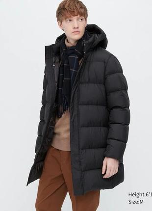 Пальто uniqlo ultra light down coat black1 фото