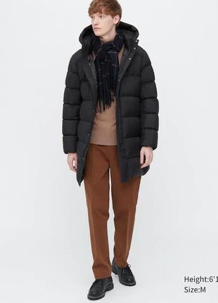 Пальто uniqlo ultra light down coat black2 фото