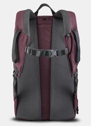 Туристичний рюкзак quechua arpenaz500 20л 45 х 25 х 15 см бордовий6 фото