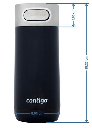 Термокружка contigo luxe autoseal 360 мл corn flower blue10 фото