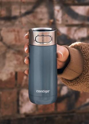 Термокружка contigo luxe autoseal 360 мл corn flower blue9 фото