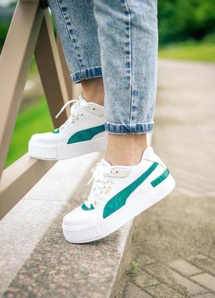 Puma cali sport heritage white/teal3 фото