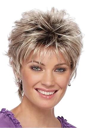 Парик короткий темный блонд, термоволокно hairjoy