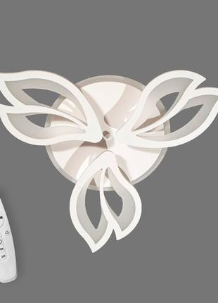 Люстра светодиодная 517 dlight 3color с пультом 70вт белый (01899)3 фото