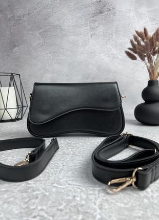 Сумка женская women's holster черная маленькая сумка клатч трендовая мини сумочка через плечо