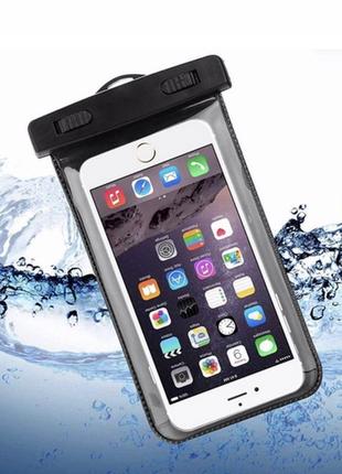 Водонепроницаемый прозрачный чехол "nwater" для телефона для подводной съемки (черный)