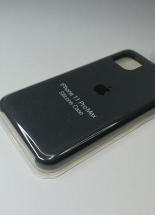 Чехол силиконовый silicone case для iphone 11 pro max с матовой поверхностю микрофибра внутри серый4 фото