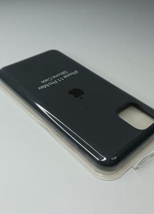 Чехол силиконовый silicone case для iphone 11 pro max с матовой поверхностю микрофибра внутри серый2 фото