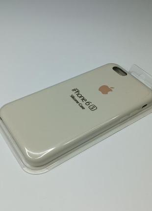 Чохол силіконовий silicone case для iphone 6/6s з матовою поверхнею мікрофібра всередині молочний2 фото