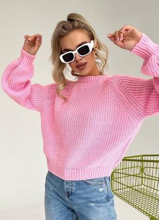 Женский вязаный свитер в цветах жіночий теплий светр2 фото
