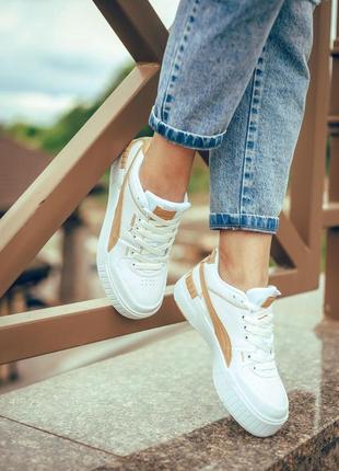 Puma cali sport mix beige2 фото