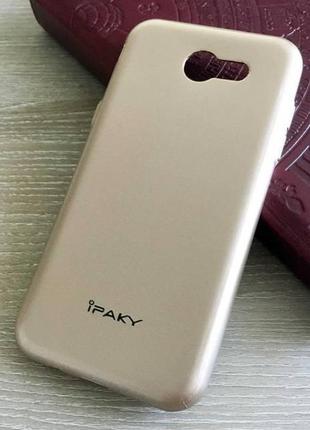 Золотистый tpu чехол-накладка ipaky для samsung galaxy j3 2017 j327