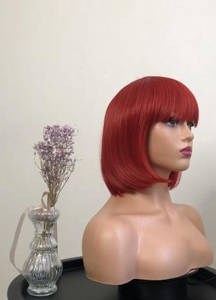 Перука kitto hair червоне каре з чубчиком6 фото