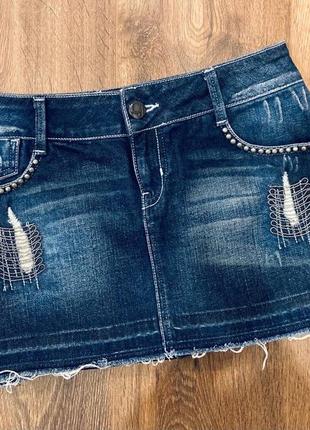 Классная джинсовая юбка colin’s размер 29, стандартный м, наш 42-441 фото