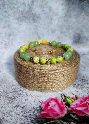 Яркий летний браслетик из натуральных камней , оникс, варисцит