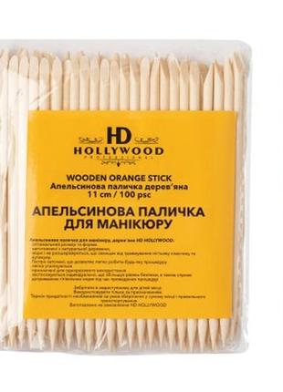 Паличка hd апельсинова для манікюру 100шт, 11см1 фото