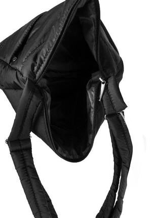 Жіноча повсякденна сумка шопер тканинна eterno чорна get107-28 фото