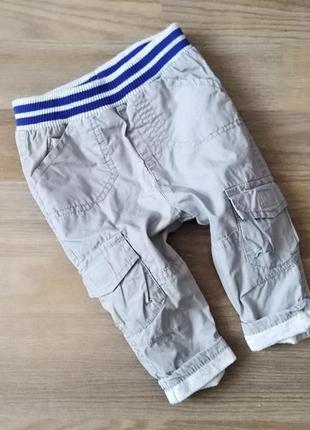 Классные штанишки штаны брюки на хб подкладке tu 3-6 мес 62-68 см