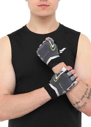 Перчатки для фитнеса, зала, занятиях на тренажерах sp-sport bc-307 серый6 фото