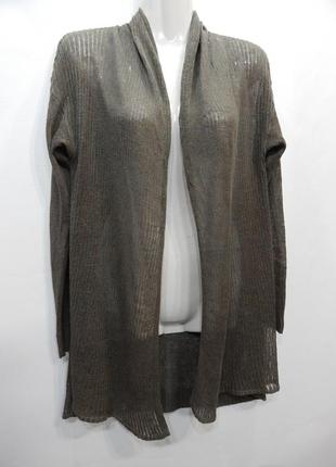 Кофта (кардиган) легкая женская трикотажная лен uniqlo 46-48 р.115кл (только в указанном размере, только 1)3 фото