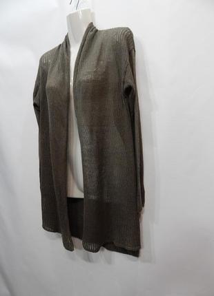 Кофта (кардиган) легкая женская трикотажная лен uniqlo 46-48 р.115кл (только в указанном размере, только 1)5 фото