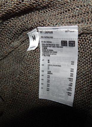 Кофта (кардиган) легкая женская трикотажная лен uniqlo 46-48 р.115кл (только в указанном размере, только 1)8 фото