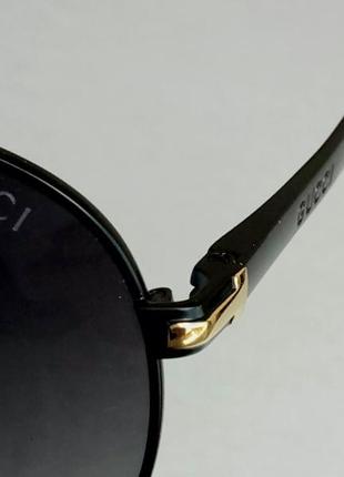 Gucci очки мужские солнцезащитные черные с золотом поляризированые10 фото
