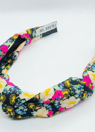 Обруч/ободок чалма  для волосся сучасний у квітах