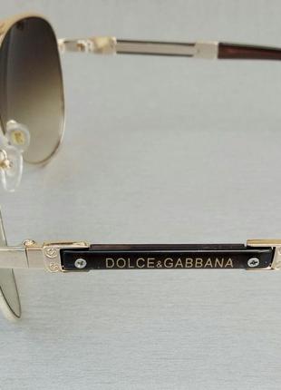 Dolce & gabbana очки капли унисекс солнцезащитные коричневые с градиентом4 фото
