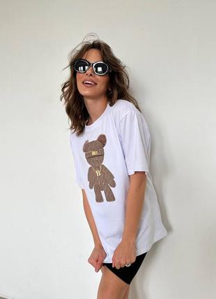 Стильна жіноча футболка з якісним принтом і з натуральної бавовни3 фото