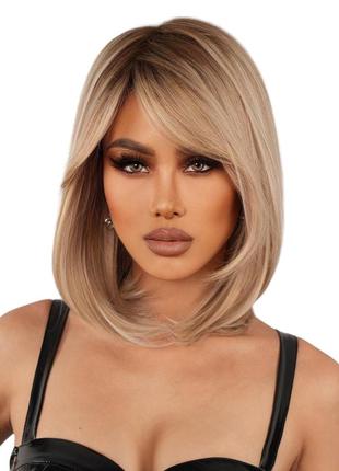 Парик blond каре, натуральные синтетические волосы dc8024-1