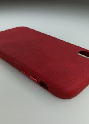 Чохол leather case для iphone xr повнорозмірний червоний колір