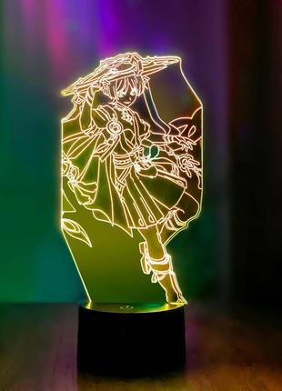 3d ночник genshin impact "вандер" (увеличенное изображение)+ сетевой адаптер + батарейки  3dtoyslamp