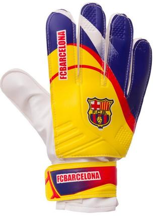 Рукавиці воротарські barcelona ballonstar fb-0187-7 розмір 8-10 жовтий-синій2 фото