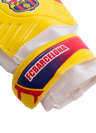 Рукавиці воротарські barcelona ballonstar fb-0187-7 розмір 8-10 жовтий-синій5 фото