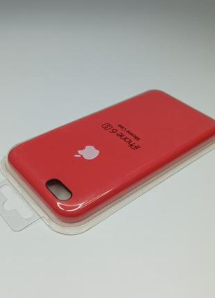 Чохол силіконовий silicone case для iphone 6/6s з матовою поверхнею мікрофібра всередині червоний4 фото