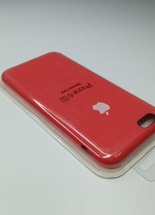 Чохол силіконовий silicone case для iphone 6/6s з матовою поверхнею мікрофібра всередині червоний2 фото