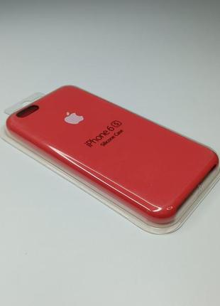 Чохол силіконовий silicone case для iphone 6/6s з матовою поверхнею мікрофібра всередині червоний3 фото