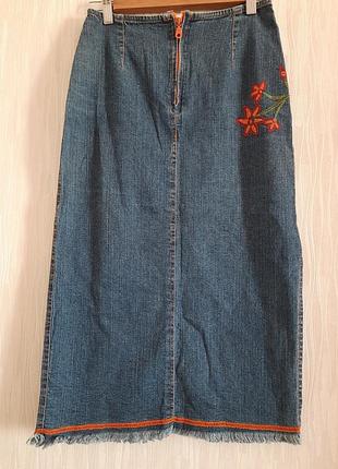 Спідниця джинсова з бахромою італія