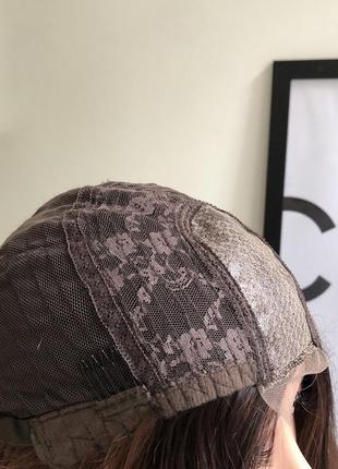 Парик kitto hair с мини-имитацией кожи головы каштановый 60 см (8426)