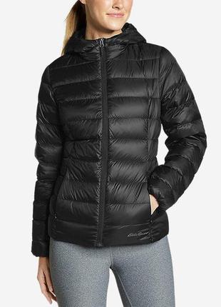 Ультра легкий пуховик eddie bauer women's cirruslite down hooded jacket xs