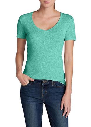 Футболка eddie bauer favorite short-sleeve v-neck t-shirt s