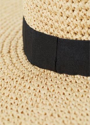 H&m оригінал нова плетена шляпа соломʼяний капелюх панама2 фото