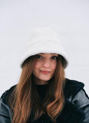 Панама тепла зимова шерстяна тедді