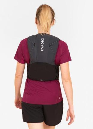 Рюкзак для бега трейлраннинга evadict trail 10л размер m/l с питьевой системой 1л черный6 фото