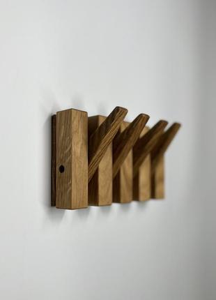 Настенная деревянная вешалка, древесная вешалка изготовлена из массива древесины дуба, отлично дополнит ваш интерьер прихожей!6 фото