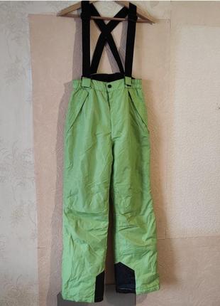 Дитячі лижні штани на підтяжках напівкомбінезон 158-164 см 13-14 років2 фото