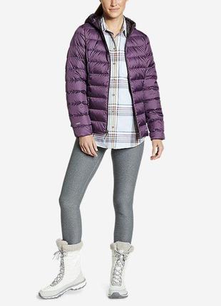 Ультра легкий пуховик eddie bauer women's cirruslite down hooded jacket petite s3 фото