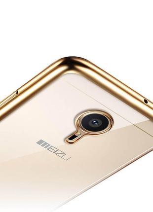 Силиконовый чехол с золотыми ободами для meizu m3 mini/m3/m3s5 фото