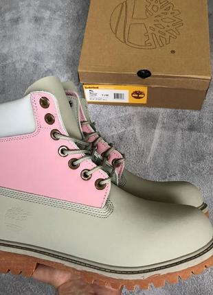 Черевики timberland grey/pink (термо)2 фото